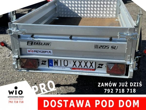 Zasław 205su przyczepka samochodowa