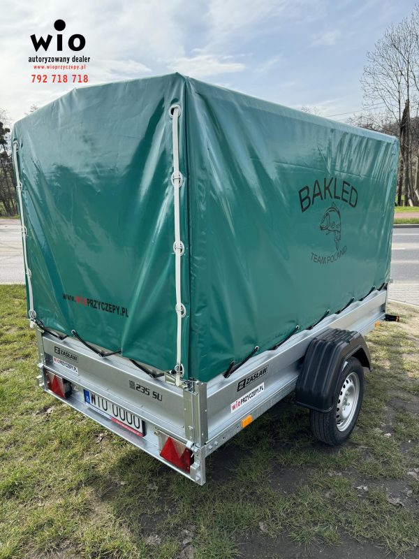 Plandeka do przyczepy Zasław kolor zielony.